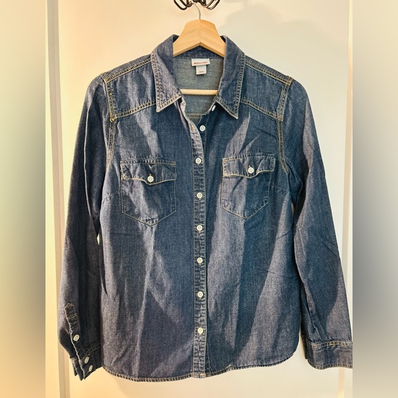 Mossimo Supply Co Jean Women’s Button Up Size M/M - Picture 1 of 5